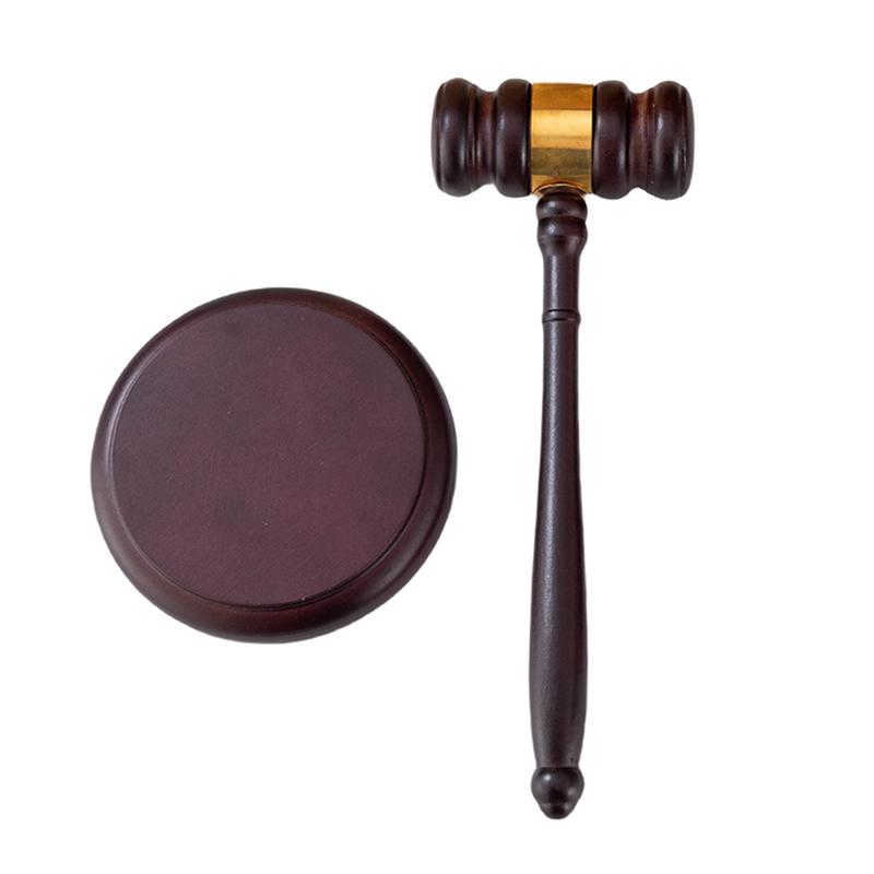 Perfect Desk Accessory, Wooden Gavel And Sound Block Set For Lawyers, Judges, Chairmen Of The Board Auction, Club Presidents