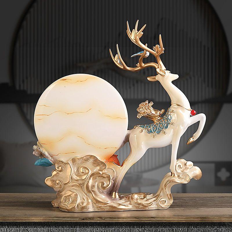 Persimmon Ruyi Persimmon Deer Resin Ornament Home Foyer Wine Cabinet TV Cabinet Decoration Store Office Crafts Housewarming Gift