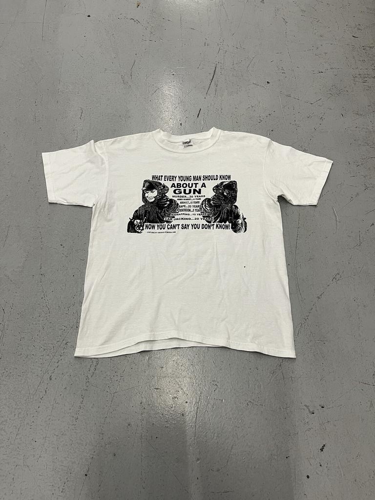 Vintage Anti Gun Violence Shirt Size LARGE 1998 Dennis Porter Gang Crime Hip Hop