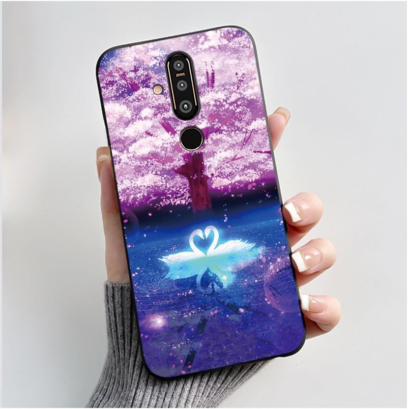 Urocze Etui Na Nokia 8.1 plus/NOKIA X71/Nokia 8/Nokia 8 Sirocco Etui Z Nadrukiem Pokrowiec Ochronny Miękki Silikon Kreskówkowe Etui Na Telefon