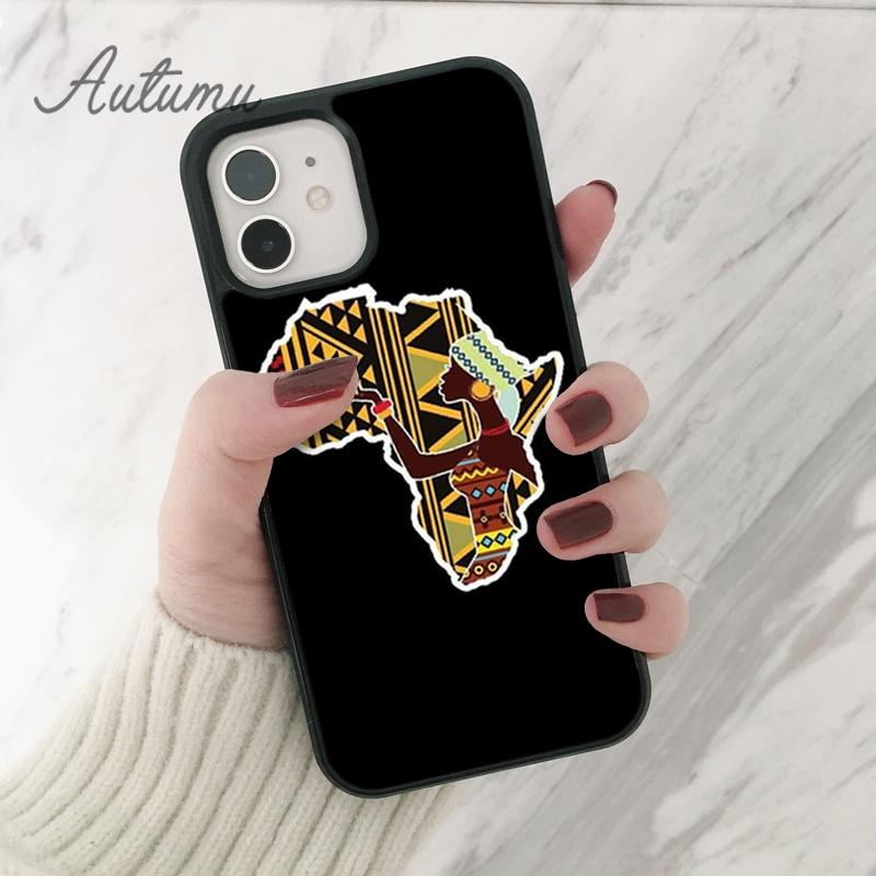 AFRICA MAP Phone Case for iPhone 11 12 13 14 Pro Max Mini X XR XS SE 2020 5 5s 6 6S 7 8 Plus Samsung Galaxy S21 S22 Cover Shell