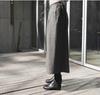 Auf Lager: 2025 Herbst/Winter Wollmischung Elastischer Bund Weite Beine Rockhose - Locker, Verkürzter Schnitt, Lieferung am selben Tag