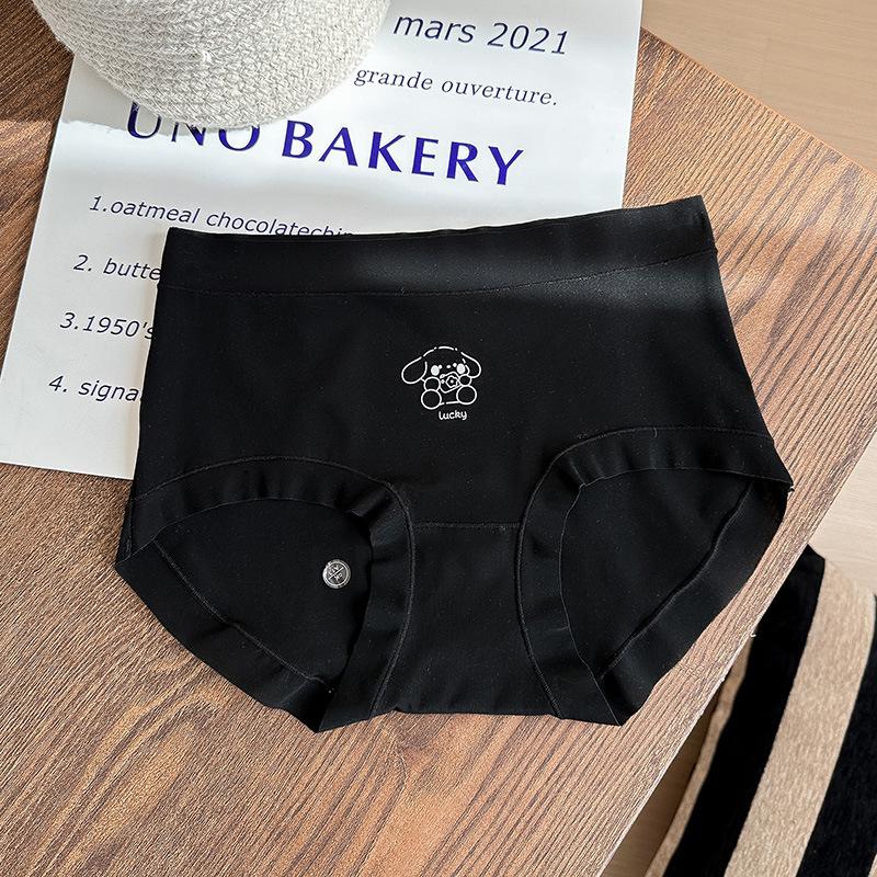 

Женские трусики, нижнее белье из ледяного шелка с героями мультфильмов, женские антибактериальные ультратонкие трусы без следов для девочек One Size