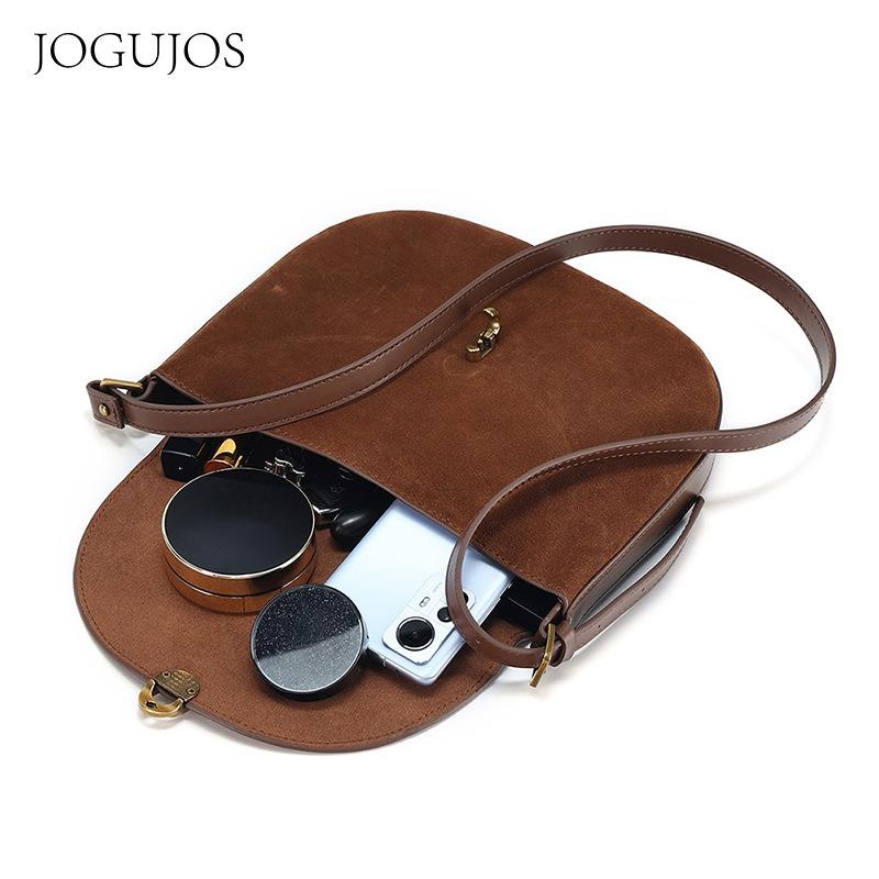 JOGUJOS new leather women's messenger bag high sense versatile women's armpit bag commuter bag women