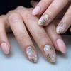 24Pcs French Green Short Almond Fake Nails With Wave Line Design Round Head Press On Nail Tips
