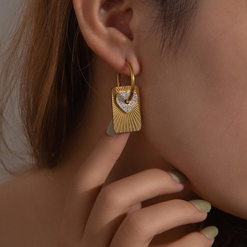 Chic Titanium Steel Earrings: Trendy, Stylish, Versatile, and Luxurious Design for Women
