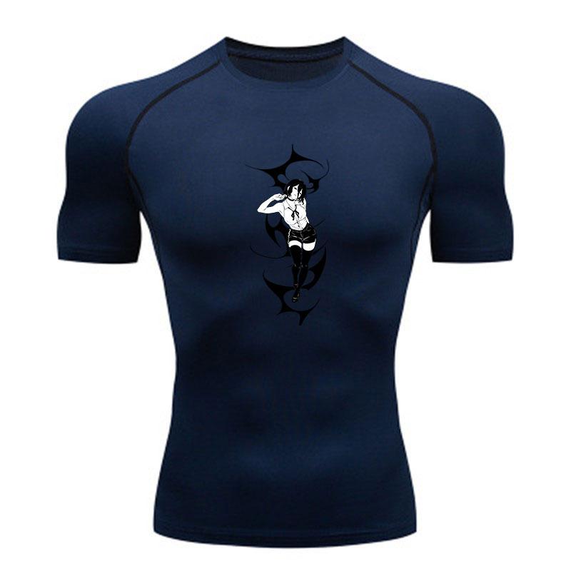 Men's Compression Fitness Sports T-shirt, Casual Anime Girl