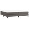 Maison Exclusive - Sommier à lattes de lit avec matelas Gris 200x200 cm Similicuir