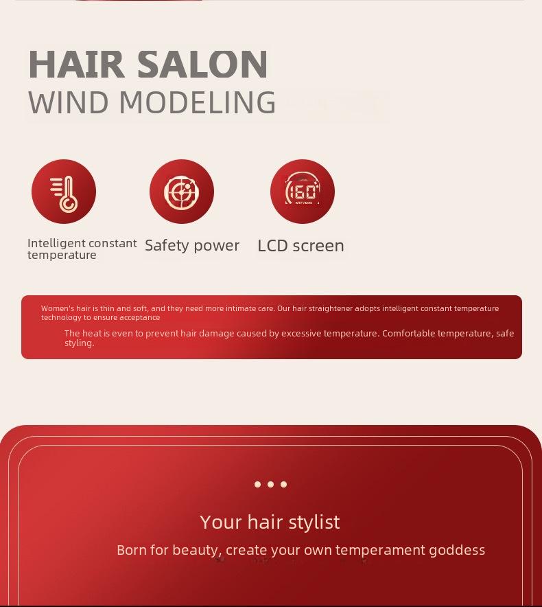 Dual-Use Hair Straightener & Curler: Household Iron for Straightening & Curling