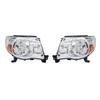 05-15 Toyota Tacoma Halogen Headlights: Original Semi-Assembly Electroplated Version
