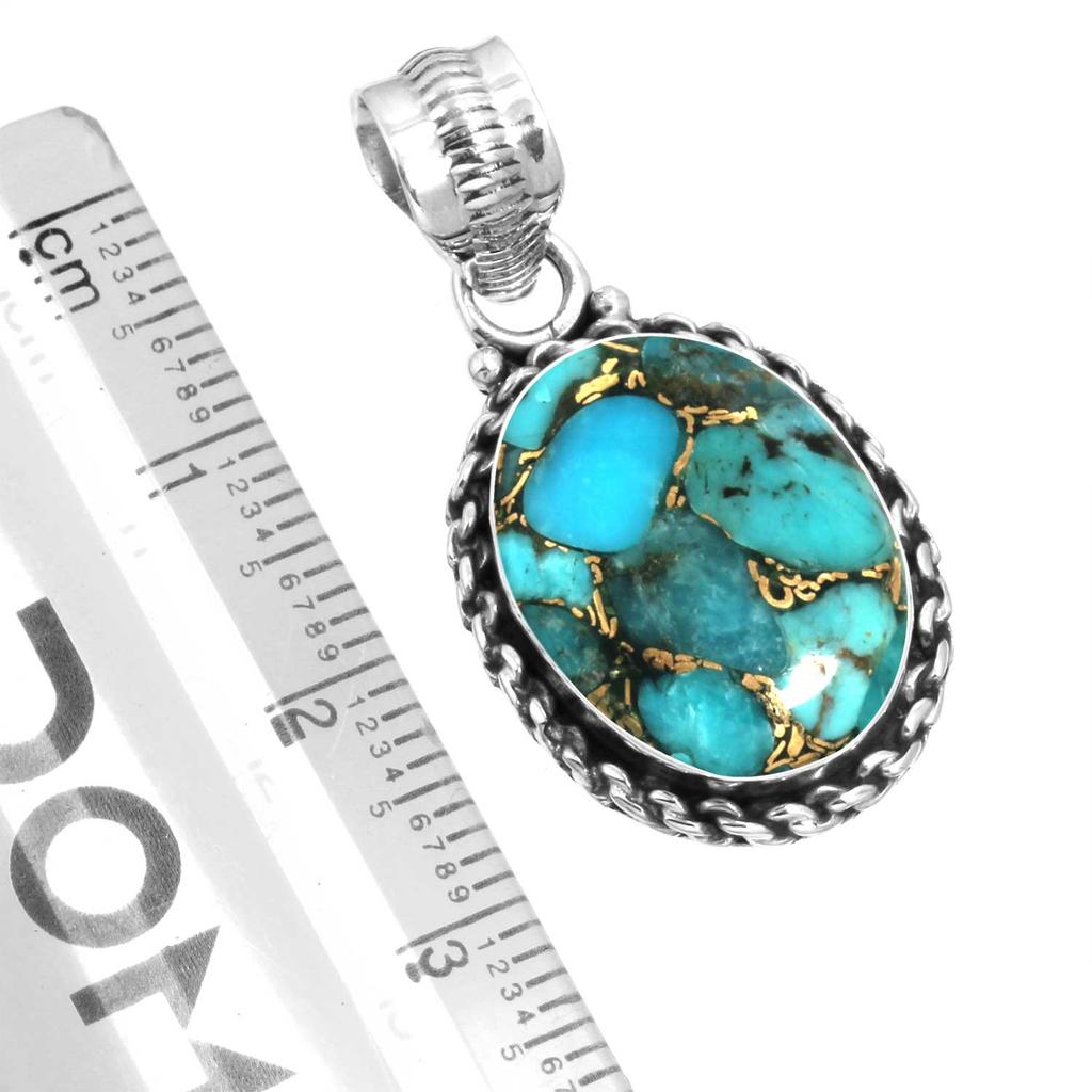 925 Sterling Silber Anhänger Damen Edelstein Handgefertigter Schmuck Ostergeschenk Blau Grün Lila Kupfer Türkis Perle Lapislazuli Perlmutt Vintage