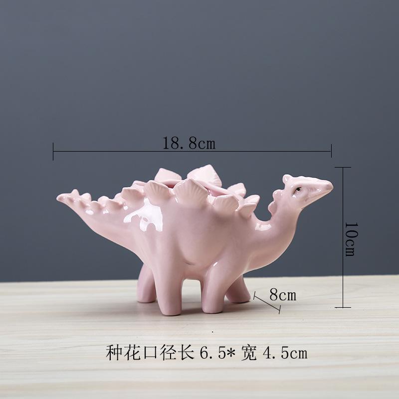 Cartoon Tier Dinosaurier Sukkulente Blumentopf Hausgarten Kreativ Innen Keramik Blume Ornament