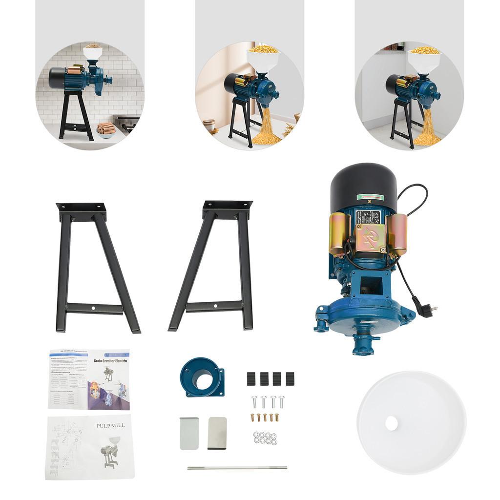 2200W Blue/Green Corn Grain Rice Milling Machine With Funnel 22.83*16.93*10.63inch Electric Feed Mill Dry Cereals Grinder