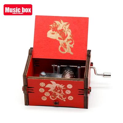 ***Top  Wood Hand Crank Music Box Dragon Ball Halloween Christmas Gift Birthday Gift New Year Gift