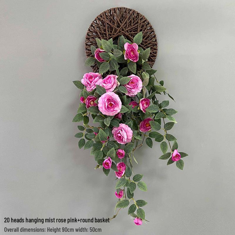 Wisteria Vine Artificial Silk Flower Wall Hanging for Indoor Decoration