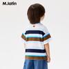 M.Latin Kids' Striped Peek-a-Boo Short Sleeve T-Shirt