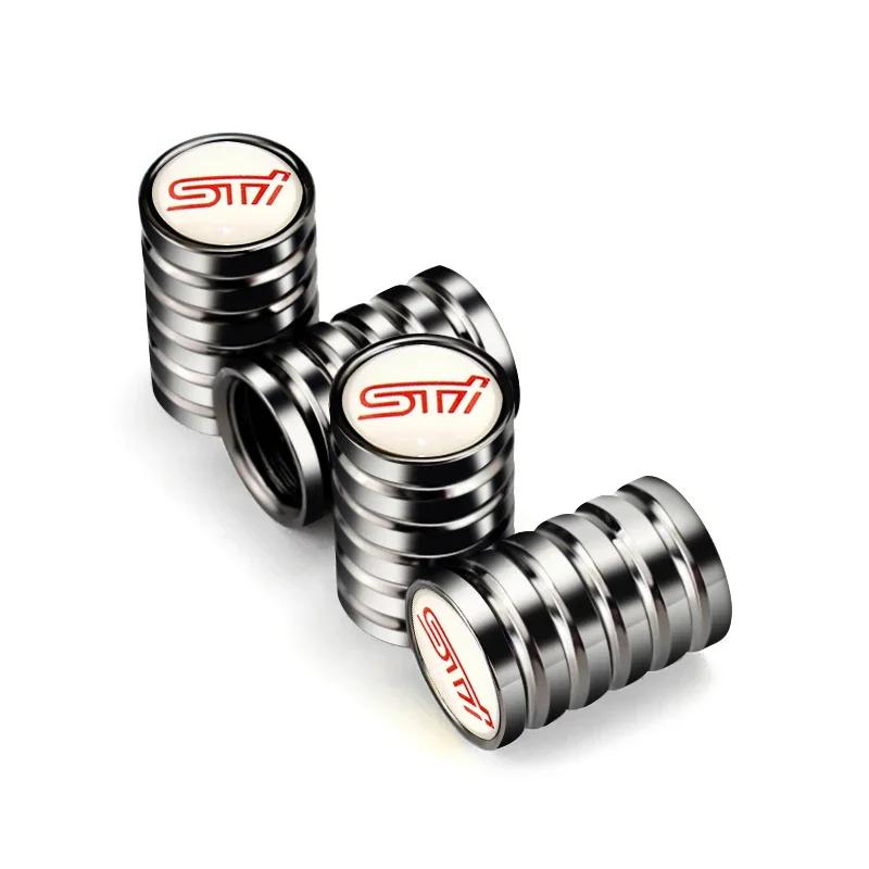 4pcs Alloy Car Tire Valve Caps Wheel Stem Dustproof Covers for Subaru STI XV WRC WRX BRZ FORESTER IMPREZA LEGACY OUTBACK LEVORG siu2
