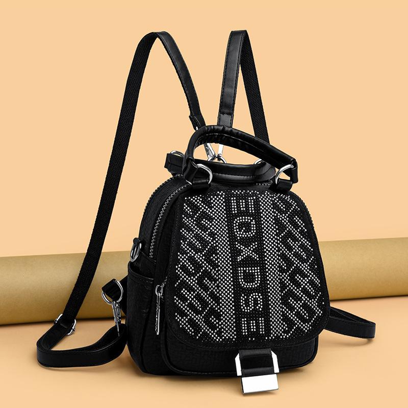 Light Luxury Bag for Women In Summer  High-end and Versatile Backpack  Fashionable Diamond-set Travel Storage and Casual Backpack