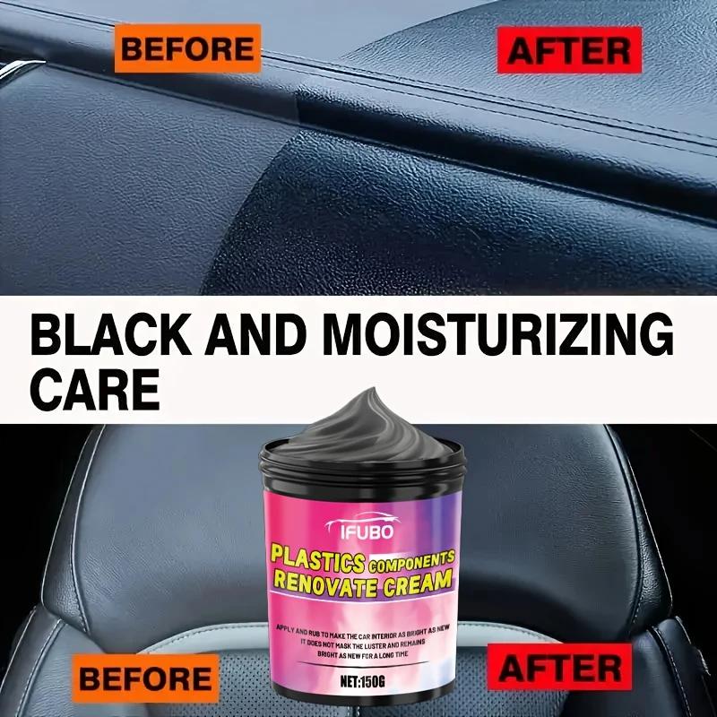 Plastic Coating Renewal Paste, Interior Seat Blackening Maintenance Cream, Tire Gloss Restoration Wax, Repair Aging, Fading