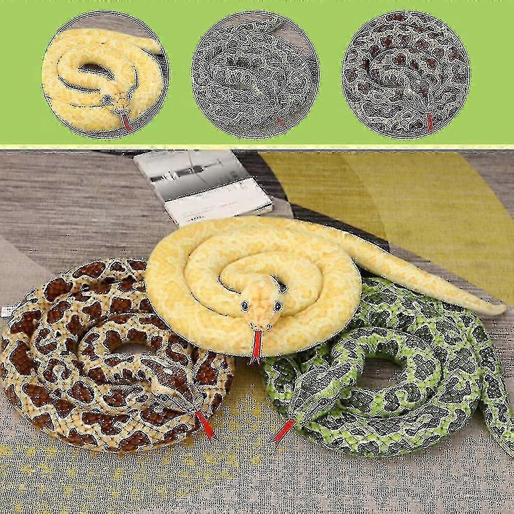 2m Simulated Snake Plush Toy Soft And Comfortable Fabic Suitable For Haunted House Decoration - WK