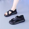 Soft Leather Bag and Sandals Women's Summer Wear 2025 New Fashion Versatile Two-wear Slippers Flat-soled Soft-soled Beach Shoes