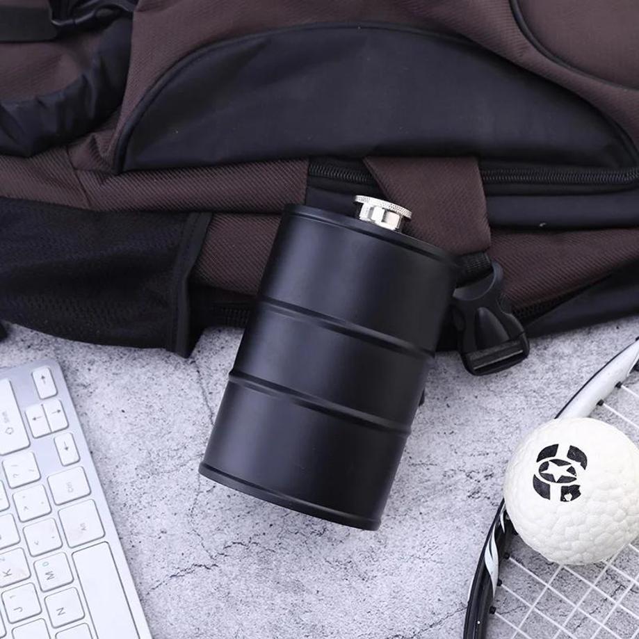 1 Pcs Stainless Steel Water Bottle Portable Outdoor Small Mini Water Bottle Bucket Oil Bucket Water Bottle Home Kitchen Tools