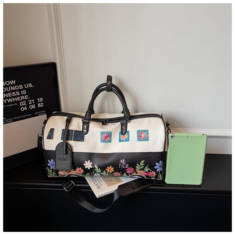 Cross-border Fashion Floral Shoulder Bag 2026 - Large Capacity Travel & Fitness Handbag