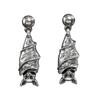 Gothic Style Halloween Upside-Down Bat Earring Stud Zinc Zinc Alloy Inverted Bat Earring Stud  Women