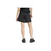 Adidas Logo Print High-Waisted Lace-Up Casual Shorts Women Shorts Black JE7845