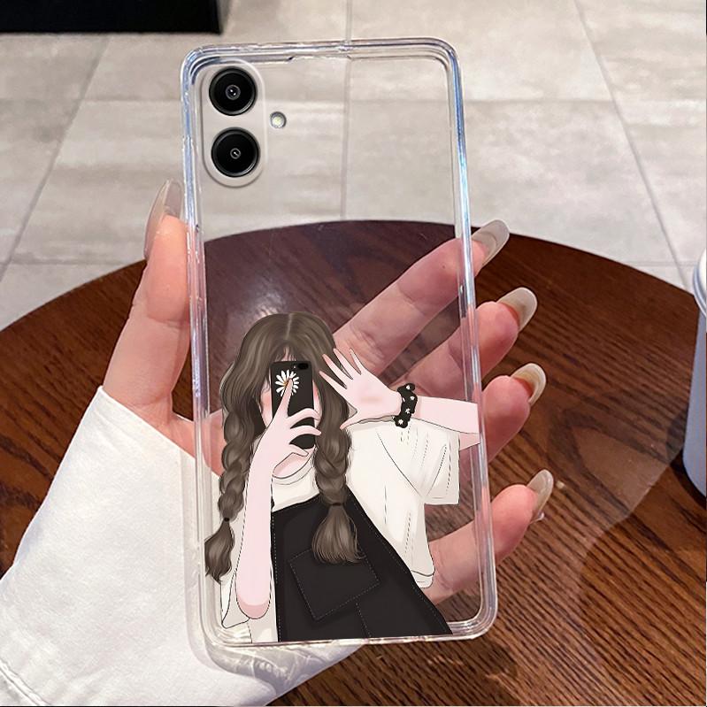 For Samsung Galaxy F70e 5G Case SM-E076B Cute Love Rabbit Funny Clear TPU Soft Silicone Phone Case For Samsung F 70e Back Cover