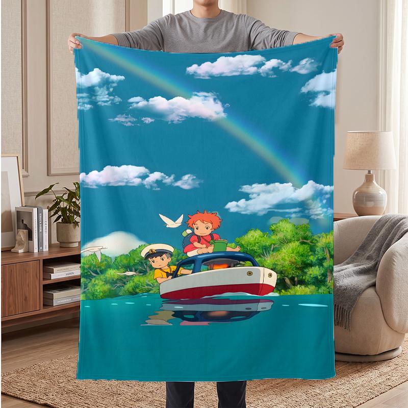 Ponyo (32) Soft Warm Flannel Blankets Comfortable Blanket for Home Decoration Gifting
