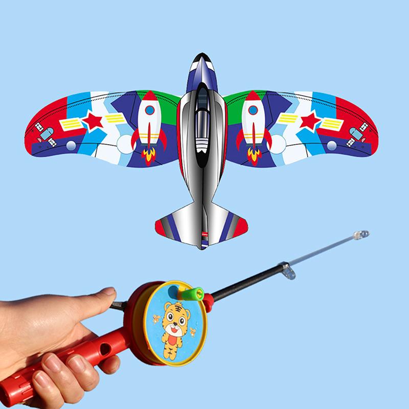 1Set Children Kite Toy Cartoon Butterfly Swallows Eagle Kite With Handle Kids Flying Kite Outdoor Toys