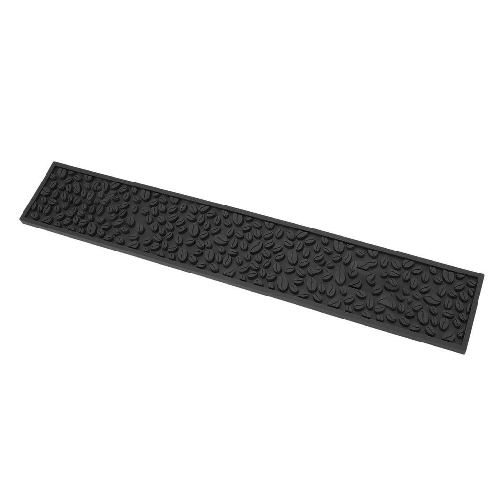Coffee Bar Mat PVC Silicone Non Slip Rectangular Heat Resistant Draining Mat Coffee Counter Accessories