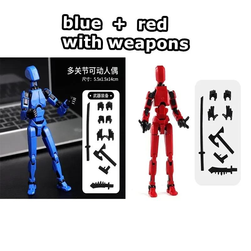 Luminous 1/2/4/9Pcs Titan 13 Action Figures T13 Figure 3D Printed Multi-Jointed Movable Lucky 13 Action Figure Nova Figure Dummy