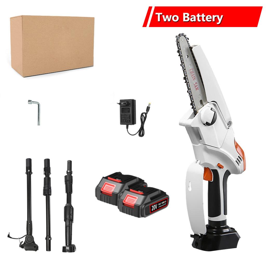 18V 6 Inch Telescoping Pole Electric Chainsaw Cordless Rechargeable High Branch Saw Garden Tree Pruning Tool