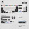 Sweet Crisp Keycaps 152Keys Cherry Pbt Black And White Desserts Feasible Customized Ansi/Iso Layout 7U Space Bar Keycaps