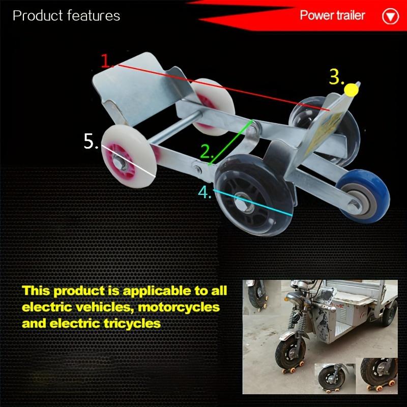 Faltbarer Fünfrad-Notreifen-Gabelstapler, Motorrad-Dreirad, unterstützter Roller-Schalthebel, Reifenpannen-Booster, Reifenpanne-Anhänger