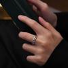 925 Silver Rings for Women Men Couple Minimalist Handmade Simple Retro Chain Ring Party Jewelry Gift Prevent Allergy
