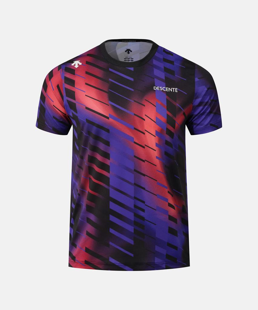 DESCENTE Running Reflective Short Sleeve T-Shirt Red Pattern Sr123Rts11