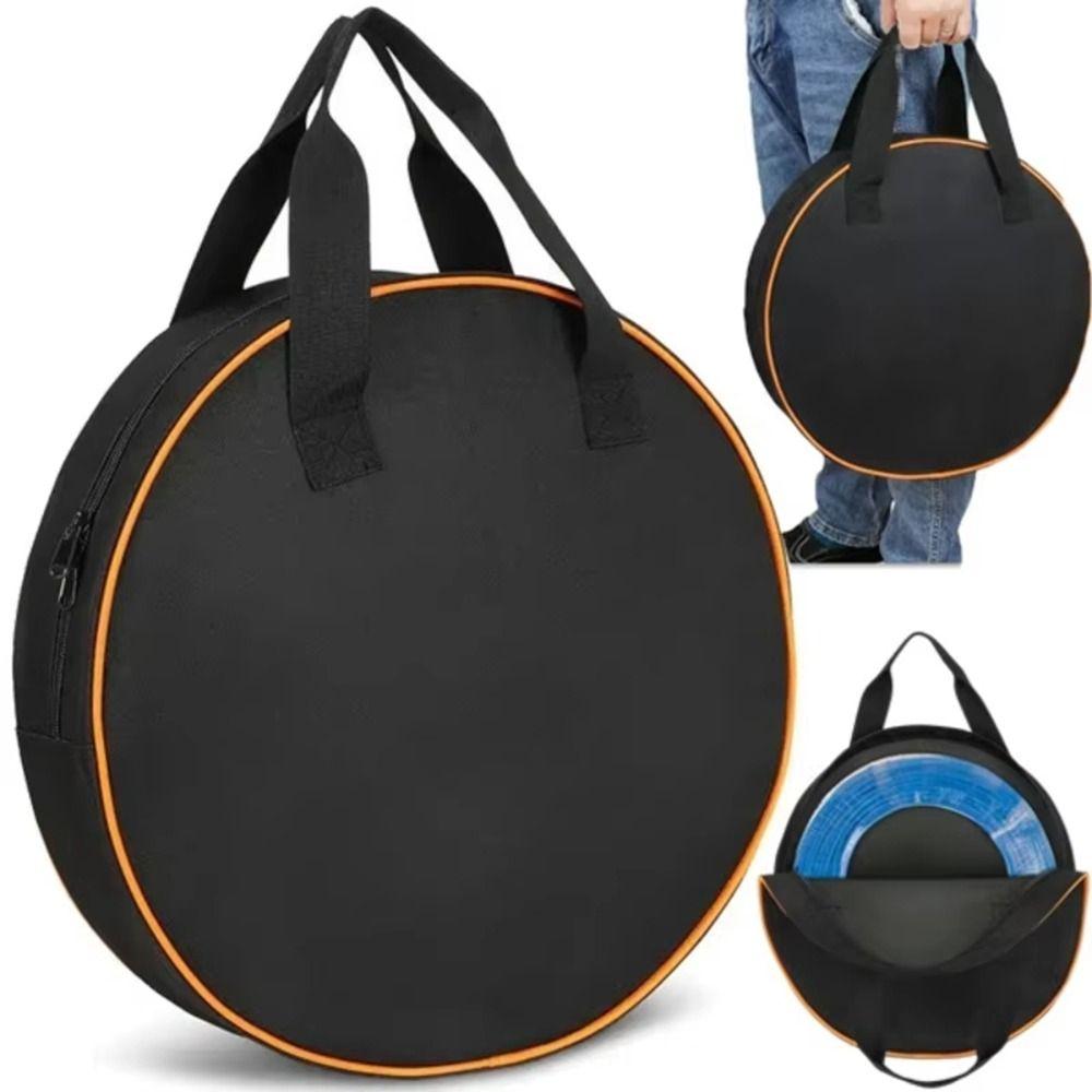 Handheld Car Charge Cable Bag Oxford Cloth EV Charger Carry Bag Circular Tool Bag for Car Caravan