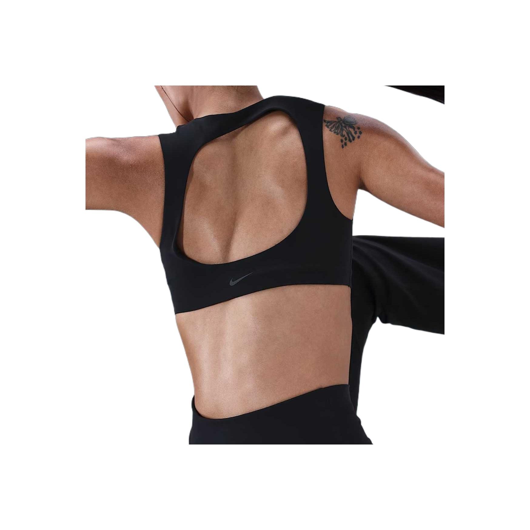 

Nike Dri-Fit Swoosh Удобный Модный Однотонный Бюстгальтер Женское Нижнее Белье HQ3957-010 S