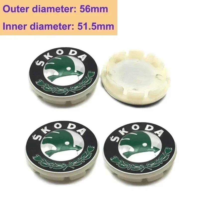 Car Sticker 2026 Hot 56/60/65mm 4pcs Car Styling Wheel Center Cover Caps for SKODA Octavia A7 Fabia Rapid Kodiaq RS Superb Kamiq