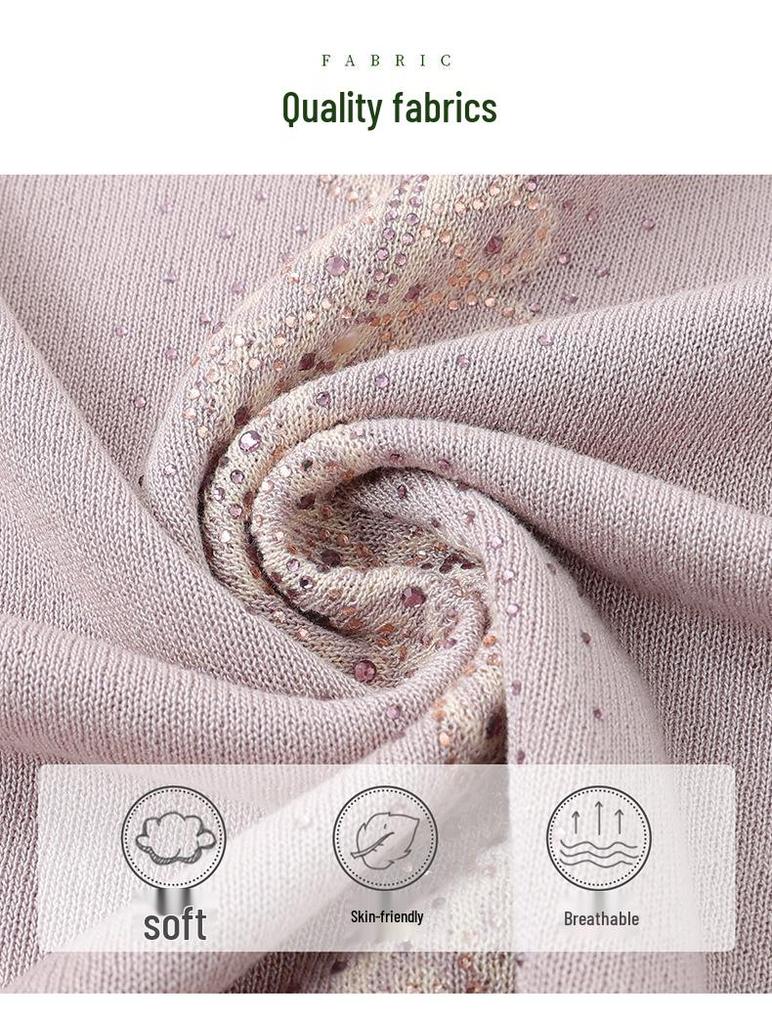 Women's 2026 Trendy Ice Silk Knit Short Sleeve Top – Lightweight and Fashionable Summer Style