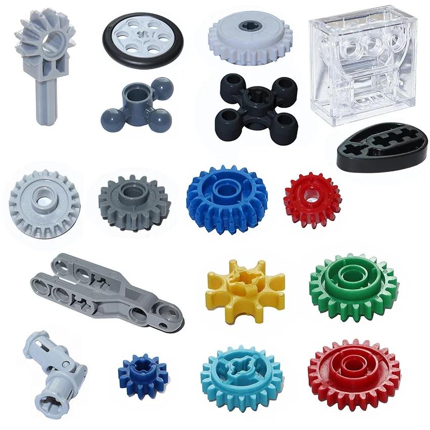 24014 69778 69779 18946 87407 35185 2471 2474 15460 Building Blocks MOC Technical Parts Gear Axle Worm Rack Conector Bulk Bricks