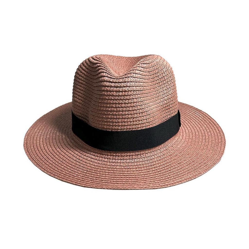 Panama straw hat sunscreen straw hat sunshade top hat seaside straw wide brim sun hat tourist beach hat