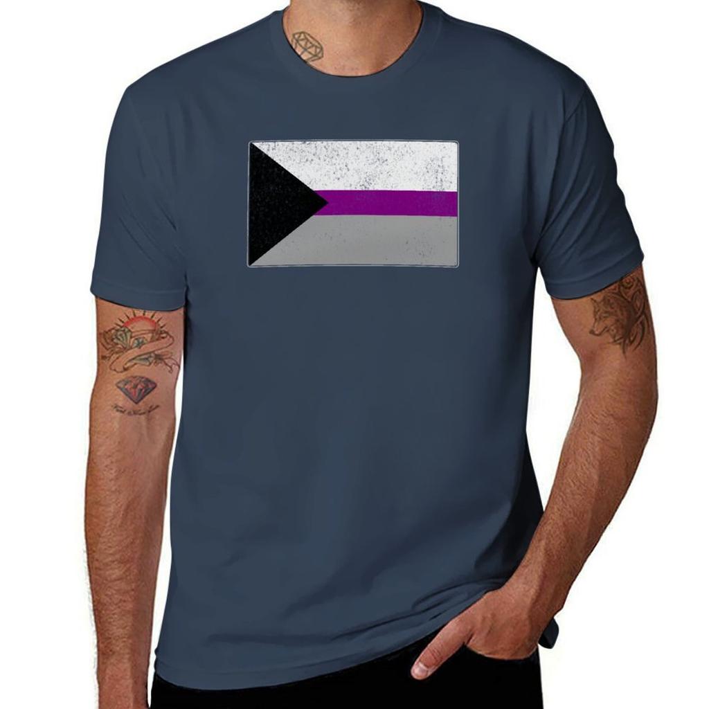 Distressed Demisexual Pride Flag Tshirt T Shirts With Prints Tshirt
