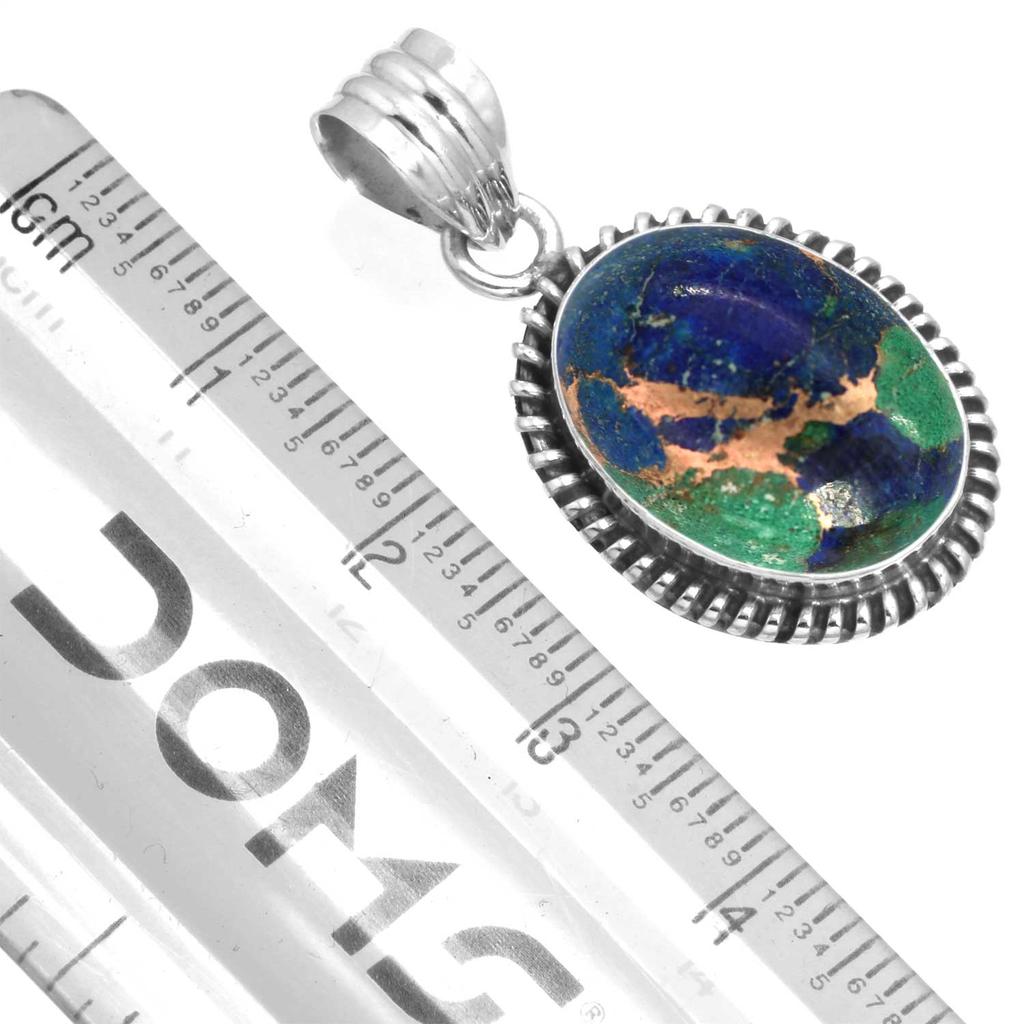 925 Sterling Silver Pendant Women Gemstone Handmade Jewelry New Year Gift Amazonite Angelite Blue Opal Botswana Agate Mohave Azurite Chrysocolla Boho