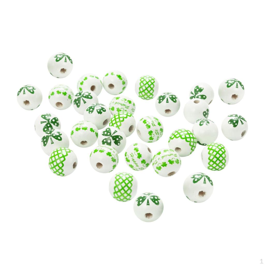 Runde Holzperlen 16mm Bemalt Glatt Viele Kugel Bunt Lose Perle für Schmuck Armband Rosenkranz