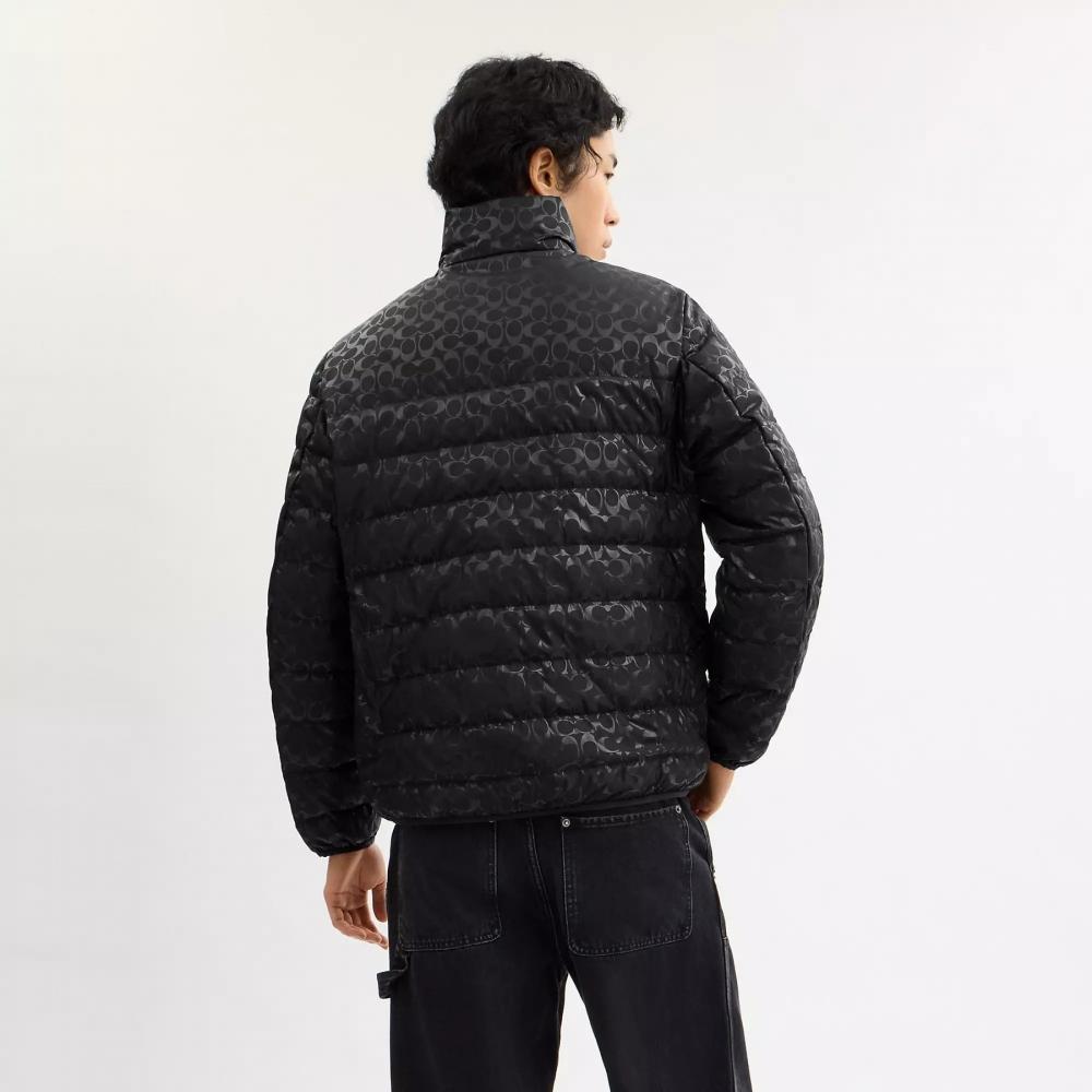 Coach Lightweight Down Jacket Washed Navy