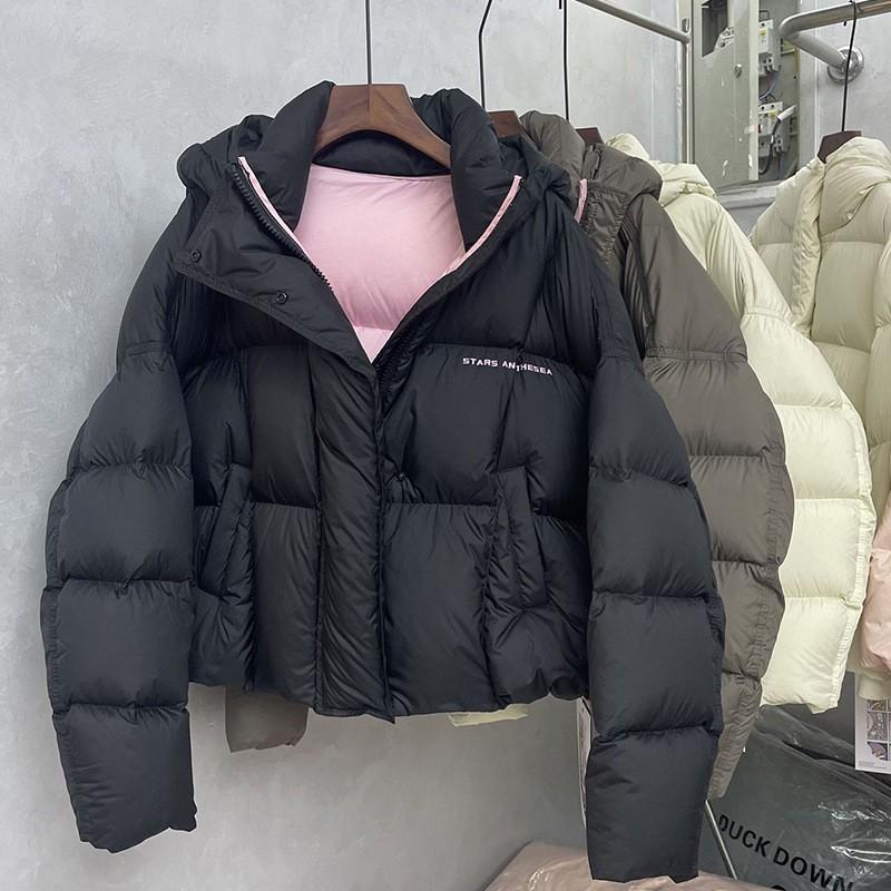 2026 Winter Womens Hooded Puffer Coat Casual Thick Warm Cotton Jacket Design Outerwear